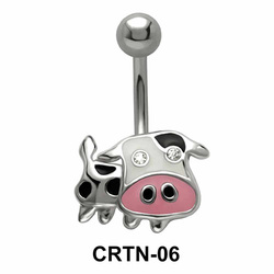 Stone Set Cow Belly Rings CRTN-06