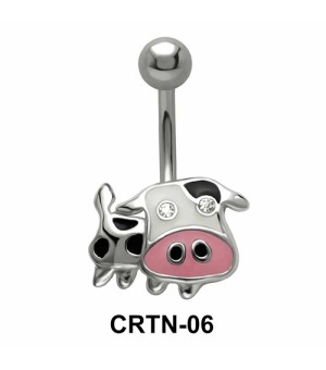 Stone Set Cow Belly Rings CRTN-06