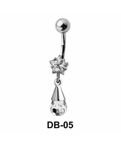 Star n Round Stone belly Piercing DB-05