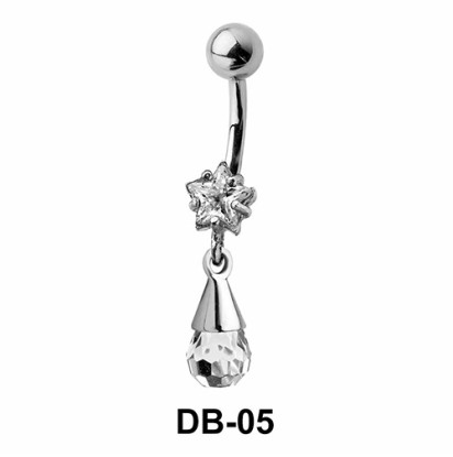 Star n Round Stone belly Piercing DB-05