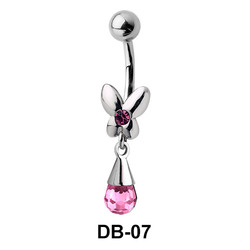 Butterfly with Stone Set Belly Piercing DB-07