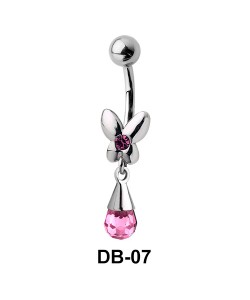 Butterfly with Stone Set Belly Piercing DB-07