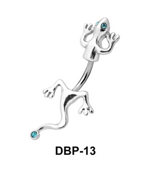 Stone Set Lizard Belly Rings DBP-13