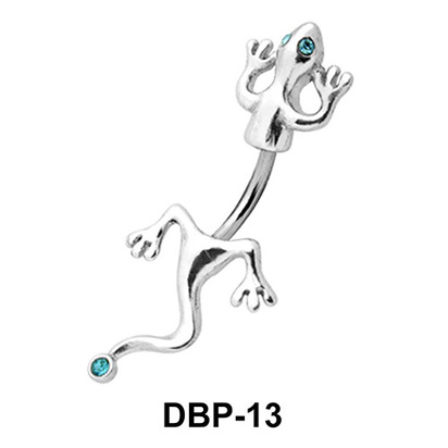 Stone Set Lizard Belly Rings DBP-13