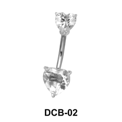 Heart Patterned Belly CZ Crystal DCB-02