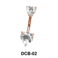 Heart Patterned Belly CZ Crystal DCB-02