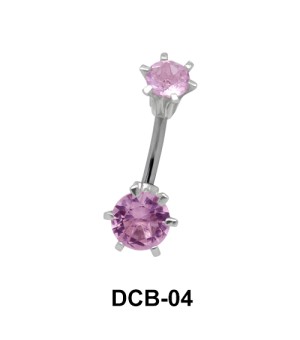 Dual Stone Set Belly Piercing DCB-04