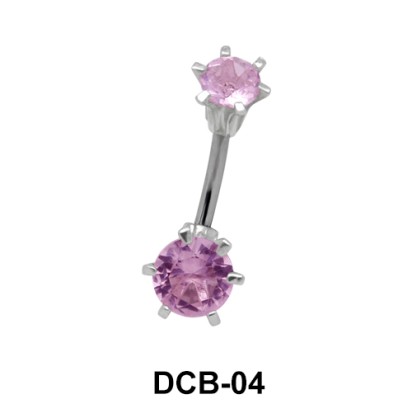 Dual Stone Set Belly Piercing DCB-04