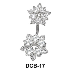 Floral Stone Set belly Piercing DCB-17