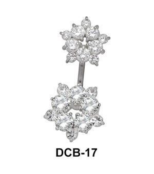 Floral Stone Set belly Piercing DCB-17