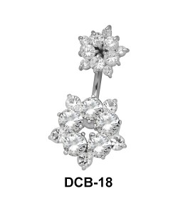 Flower Belly CZ Crystal DCB-18