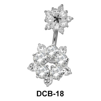 Flower Belly CZ Crystal DCB-18