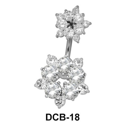 Flower Belly CZ Crystal DCB-18