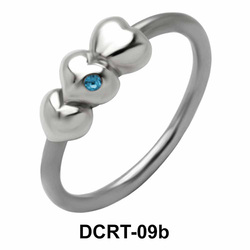 Multiple hearts Belly Piercing Closure Ring DCRT-09b