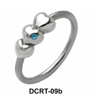 Multiple hearts Belly Piercing Closure Ring DCRT-09b