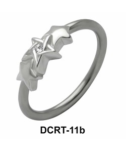 Stoned Triple X Belly Piercing Closure Ring DCRT-11b