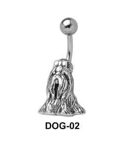 Dog Shaped Belly Piercing DOG-02