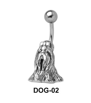 Dog Shaped Belly Piercing DOG-02