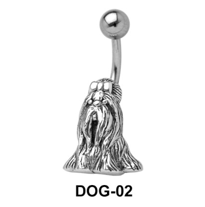 Dog Shaped Belly Piercing DOG-02