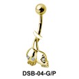 Double Skulls Belly Piercing DSB-04