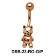 Teddy Bear Shaped Belly Piercing DSB-23