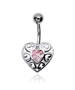 Filigree Heart Belly Piercing FBP-01