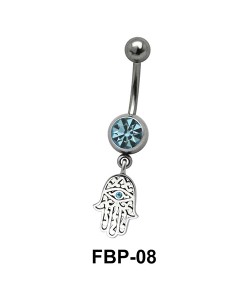 Hamsa Hand Hanging from Stone Filigree FBP-08