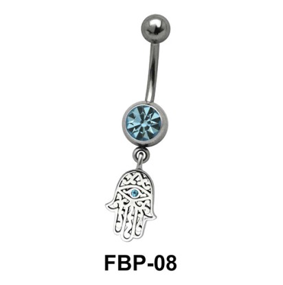 Hamsa Hand Hanging from Stone Filigree FBP-08