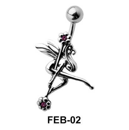 Dancing Fairy Shaped Belly Piercing FEB-02