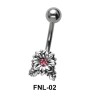 Stone Set Flower Belly Piercing FNL-02