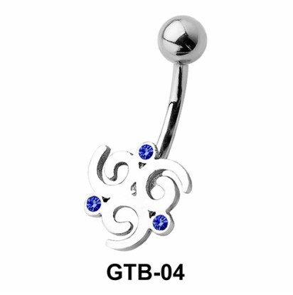 Stone Set Gorgeous Designer Belly Piercing GTB-04