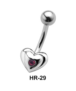 Heart Shaped Belly Piercing HR-29