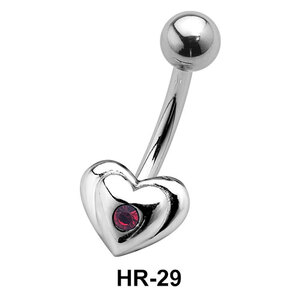 Heart Shaped Belly Piercing HR-29