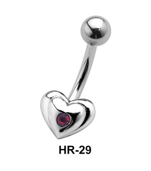 Heart Shaped Belly Piercing HR-29