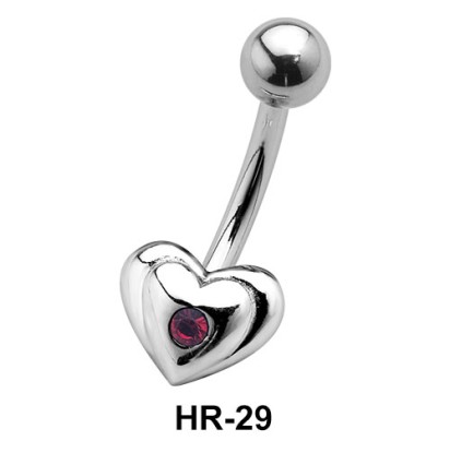 Heart Shaped Belly Piercing HR-29