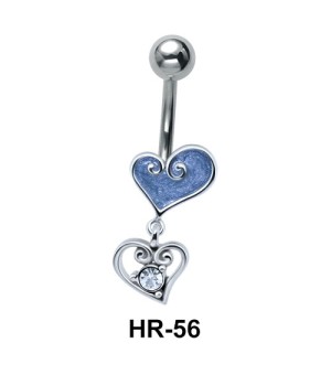 Dual Heart Shaped Belly Piercing HR-56