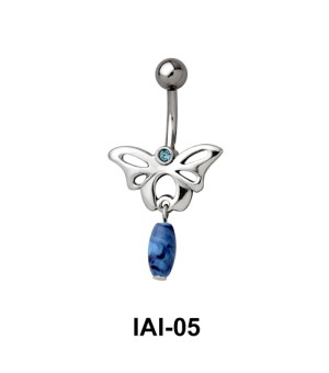 Butterfly Shaped Belly Piercing IAI-05