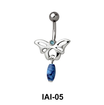 Butterfly Shaped Belly Piercing IAI-05