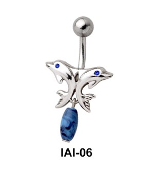 Couple Dolphins Belly Piercing IAI-06