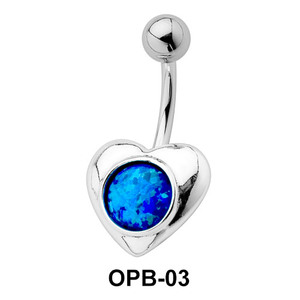 Heart Shaped Belly Piercing OPB-03