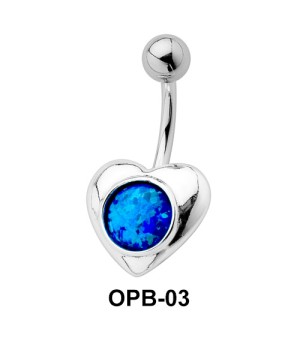 Heart Shaped Belly Piercing OPB-03