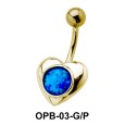 Heart Shaped Belly Piercing OPB-03