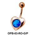 Heart Shaped Belly Piercing OPB-03