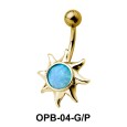 Stone Encrusted Sunrays Belly Piercing OPB-04