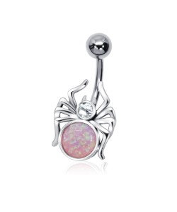 Stone Set Spider Belly Piercing OPB-23