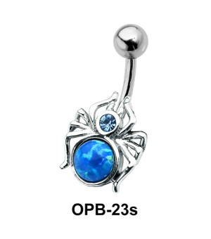 Stone Set Spider Belly Piercing OPB-23s