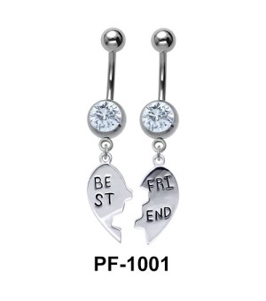 Broken Heart Best Friend Belly Piercing PF-1001