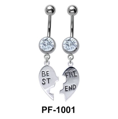 Broken Heart Best Friend Belly Piercing PF-1001