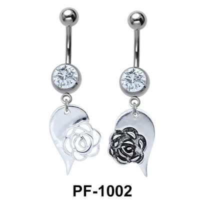 Rose Heart Innovative Belly Piercing PF-1002