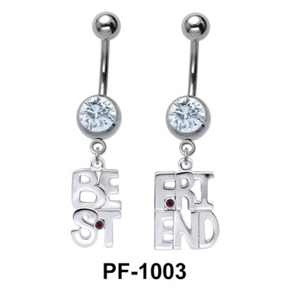 Best Friend Shaped Belly Piercing PF-1003